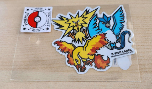 B-Side Label Pokemon Sticker - Zapdos & Articuno & Moltres