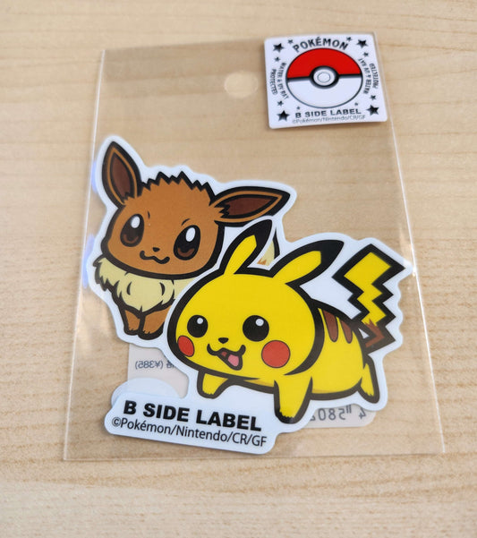 B-Side Label Pokemon Sticker - Pikachu & Eevee