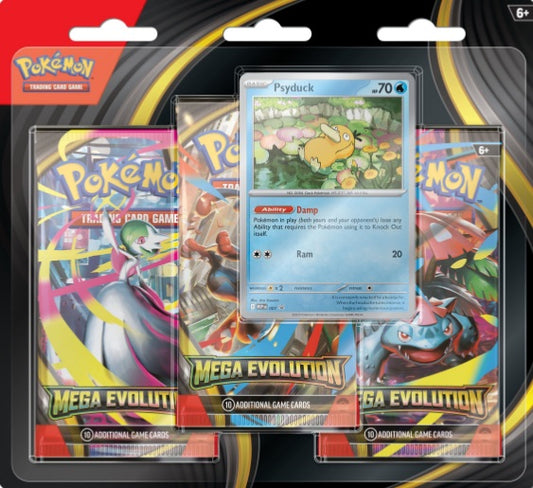 Pokemon Mega Evolution 3-Pack Blister Psyduck - Sealed