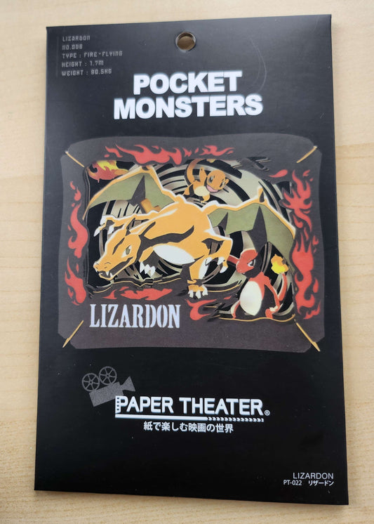 Pokemon Paper Theater - Charizard, Charmeleon, Charmander