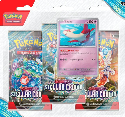 Pokemon Stellar Crown 3-Pack Blister with Promo