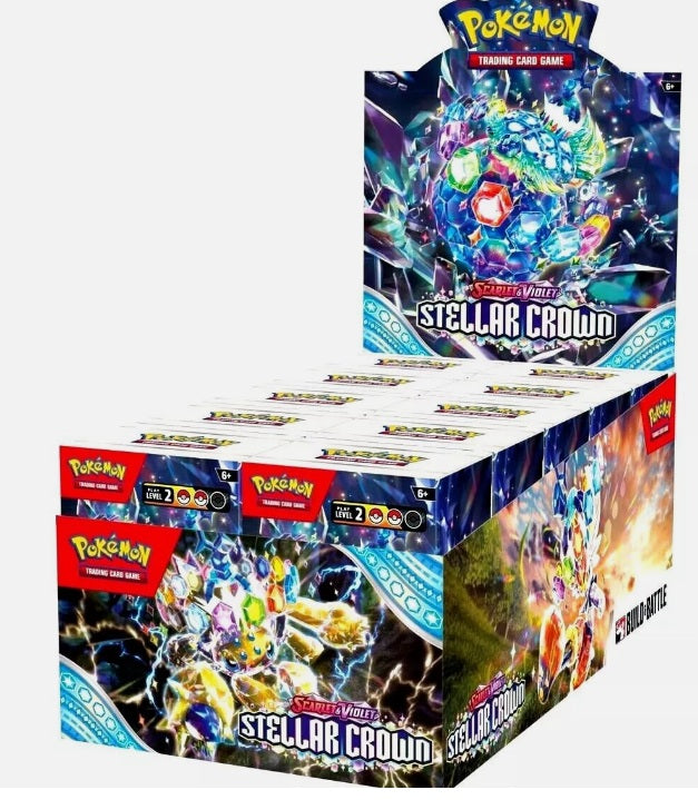 Pokemon Stellar Crown Build & Battle Kit Sealed Display of 10 (Sealed)